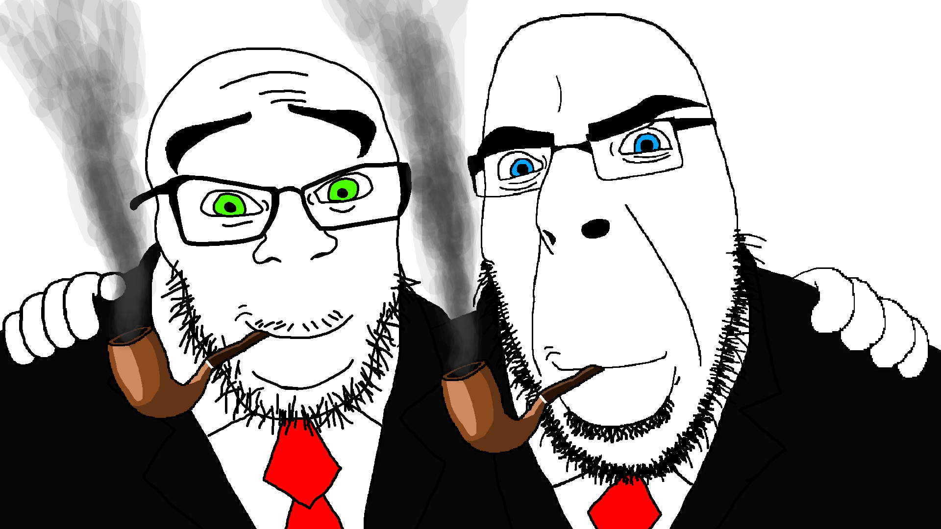 cobson, feraljak, modern cobson, modern feraljak, no more brother wars, modern 'jaks, 2soyjaks, bald, blue eyes, closed mouth