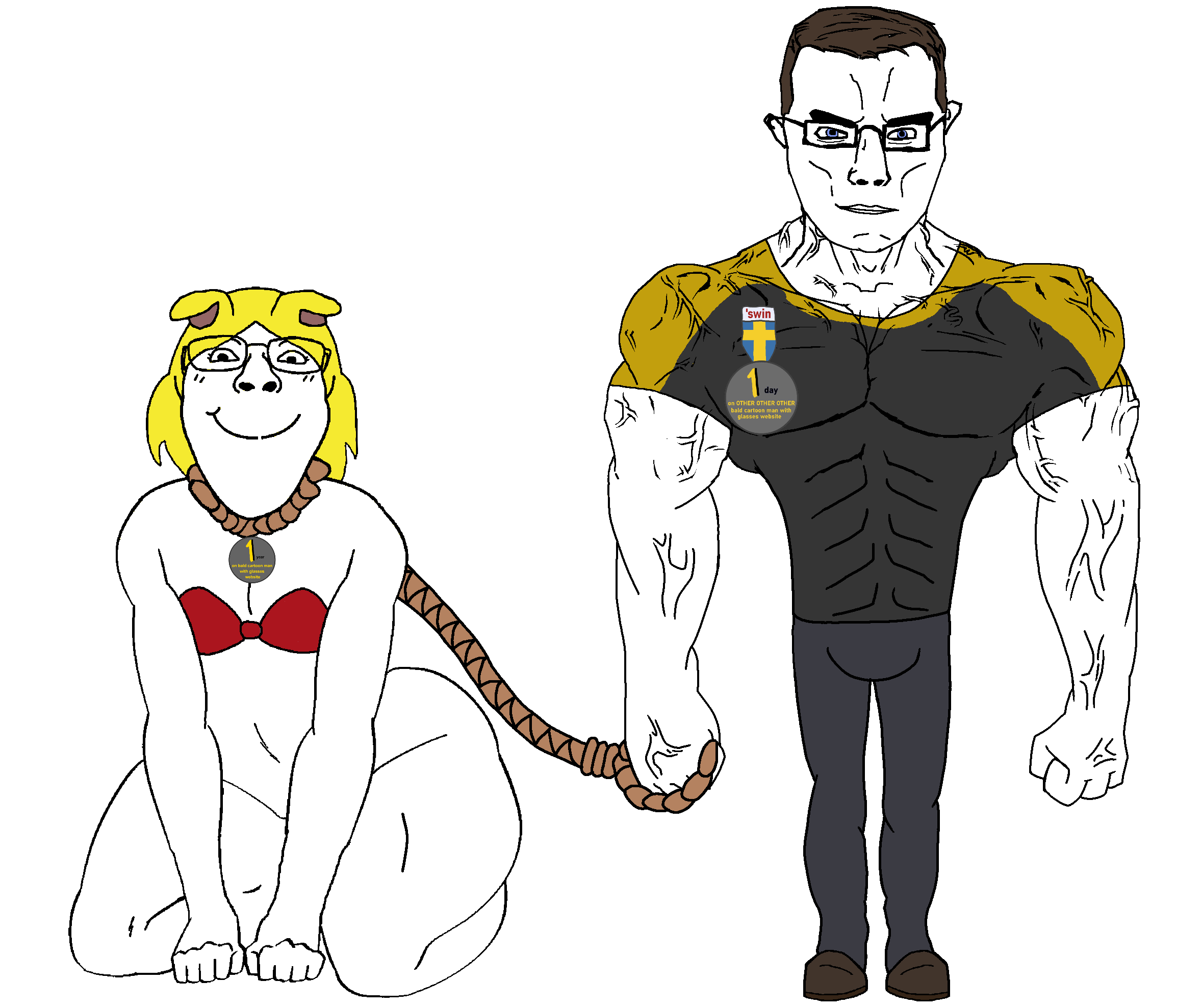 bernd, chudjak, gapejak, 59 percent, bridget, chudjak front, female gapejak, muscular chud, aryan, femjak