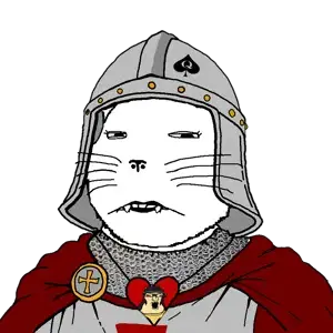 256138 - soybooru.com - animal armor cape cat chailmail closed_mouth frown gapejak heart helmet impish_meowjak impish_soyak_ears massjak massmeowjak necklace paw red_cape serchuddiethestrong snout soychang soytan transparent_backgrougwgnd uncolored_sk.png