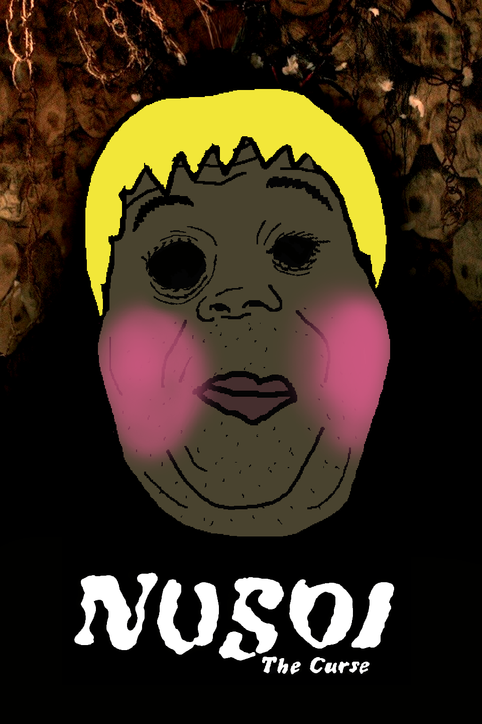 nate higgers, alicia, hunky twink sex machine, hunky twink sex machine, natejak, 1soyjak, black background, black eyes, blonde hair, blush