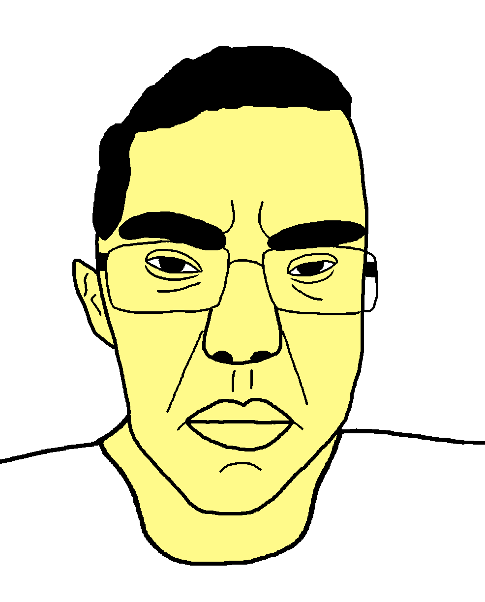 chudjak, chinktrick, patrick, 1soyjak, asia, asian, big lips, black hair, bushy eyebrows, chink
