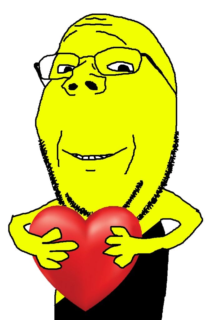 gapejak, 1soyjak, anarcho-capitalism, ancap, bald, black skin, front view, half body, half open mouth, happy