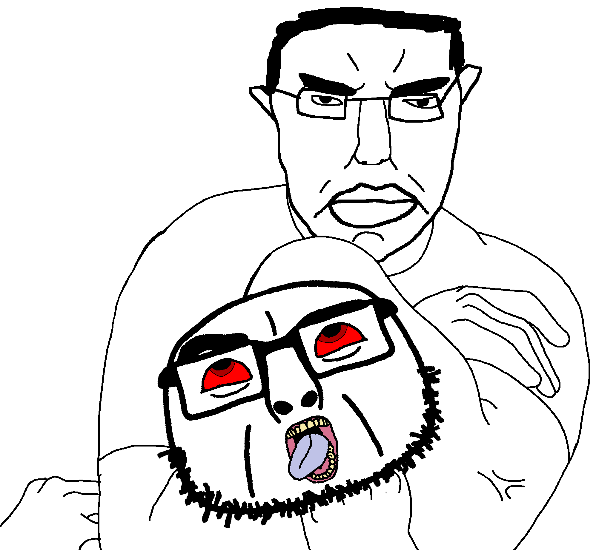 chudjak, cobson, olgolstein, olgolstein front, pol face, the weak should fear the strong, 2soyjaks, ack, bald, bloodshot eyes