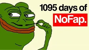 pepe, closed mouth, green skin, looking to the left, mustache, no glasses, open eyes, smile
