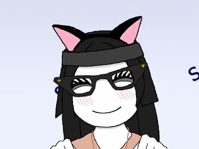 pepe, soytan, 1soyjak, animated, black hair, brapped comment section☣️☣️☣️ do not enter☣️☣️☣️, cat ears, closed eyes, clothes, ear