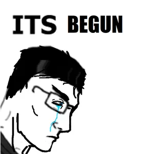 crying wojak, wojak, chudjak, its over, chad, crying, glasses, ifunny, its begun, side view
