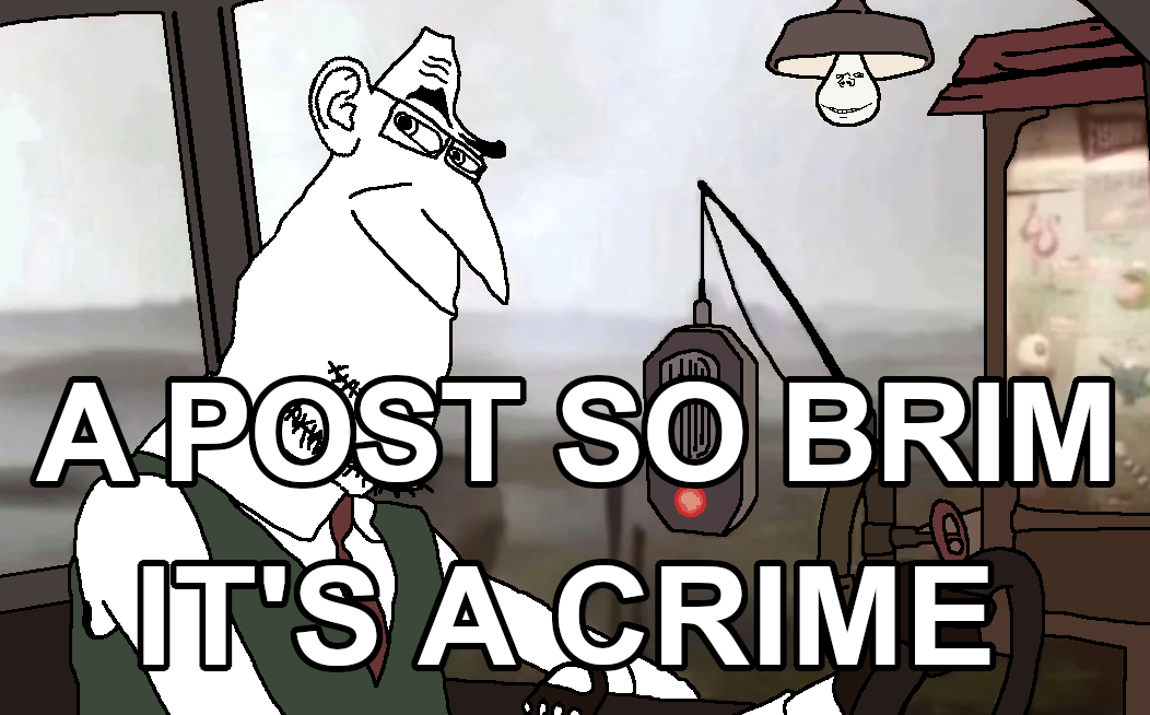 impish soyak ears, nelsonjak, 2soyjaks, a post so bad it's a crime, bald, big nose, brimstone, bushy eyebrows, car, closed mouth