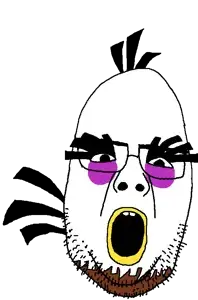 nikocado avocado, cadojak, glasses, open mouth, soyjak, stubble, angry birds