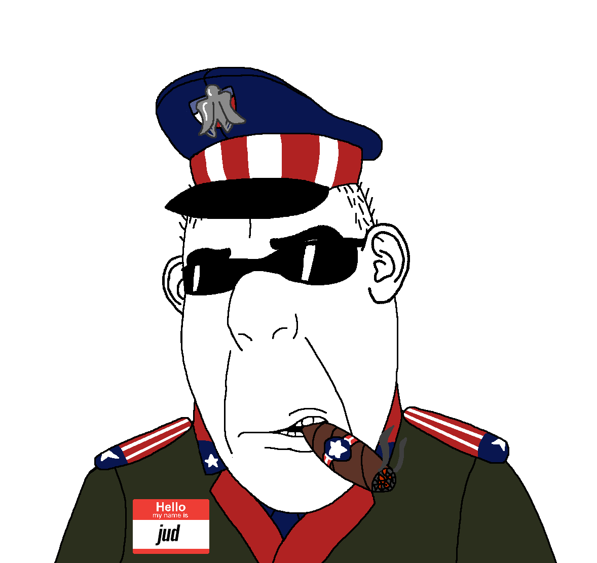 cobson, kuzjak, cobkuz, nonexistent namefags, cap, cigar, closed mouth, clothes, ear, epaulettes