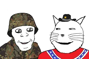 148708 - soybooru.com - 2soyjaks aliased are_you_soying_what_im_soying bald gapejak glasses grinplier looking_at_each_other markiplier_soyjak raised_eyebrow smirk soyjak stubble template transparent_background trio.png