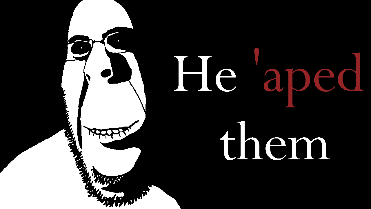 rapeson, cobson, hornyson, rapeson, bald, biting lip, black background, black eyes, chin, closed mouth