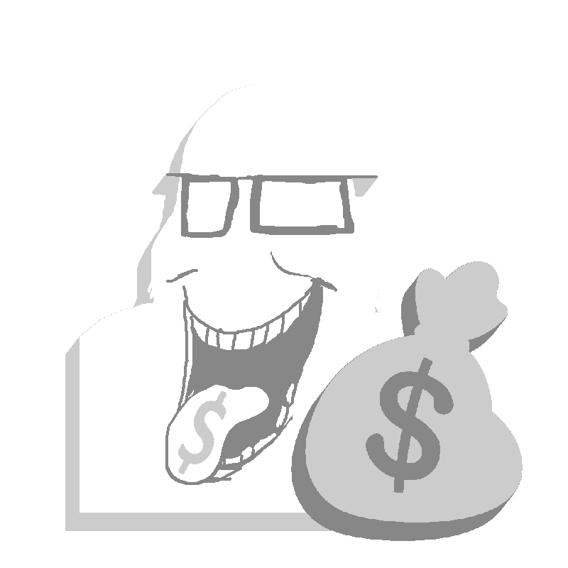 xooldude, unofficial site badges, $, 1soyjak, glasses, icon, money, money bag, monochrome, no beard