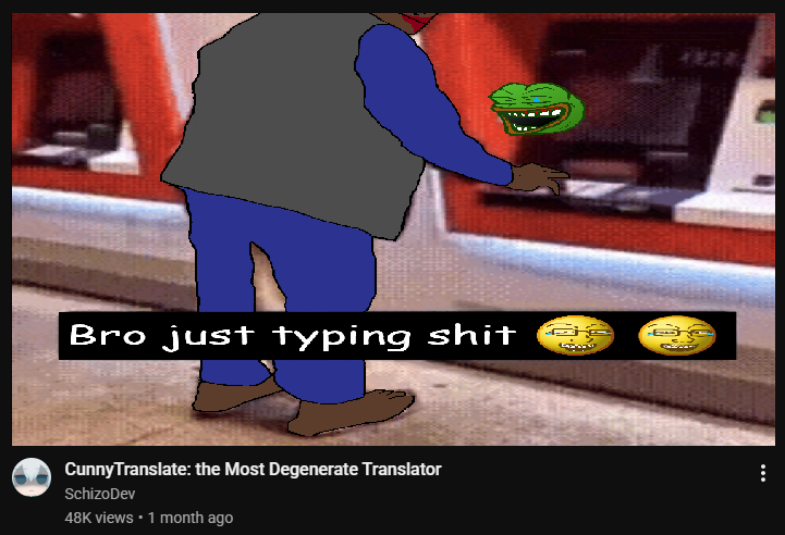 pepe, pepelaugh, chudjak, soyak, patrick, jartycuck, atm, black hair, bros just typing shit, brown skin