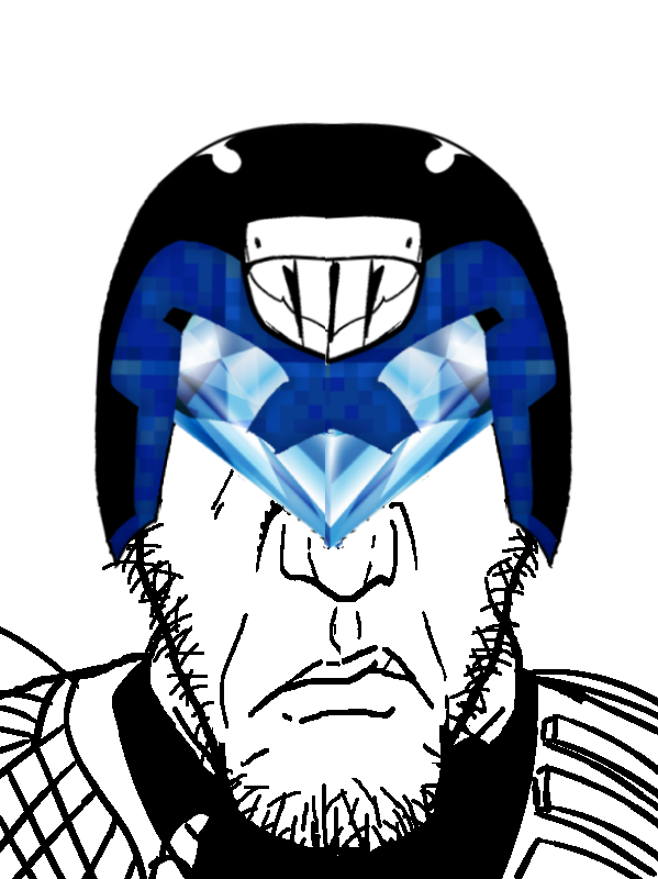 markiplier soyjak, punisher face, 1soyjak, angry, closed mouth, clothes, front view, frown, gem, hat