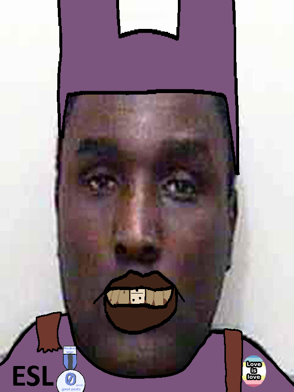jax (the amazing digital circus), jax pedo, chudjak, markiplier soyjak, chudplier, 1soyjak, black eyes, black skin, clothes, discord