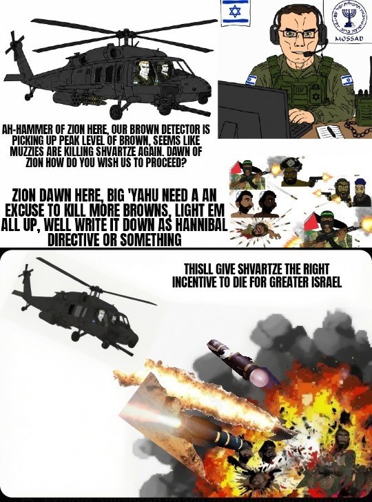 chudjak, chudjak front, muscular chud, perceptive chud, ashkearyan, ashkenazi, attack helicopter, black skin, brown, brown hair
