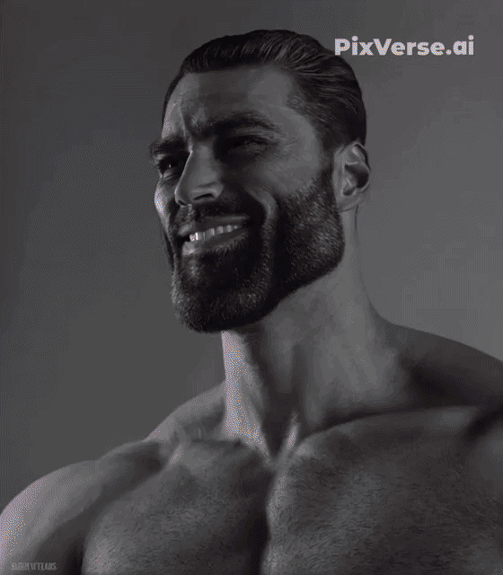 gigachad, 1nas, animated, aryan beast bomb, chad, ernest khalimov, explosion, glowing eyes, gray skin, hell