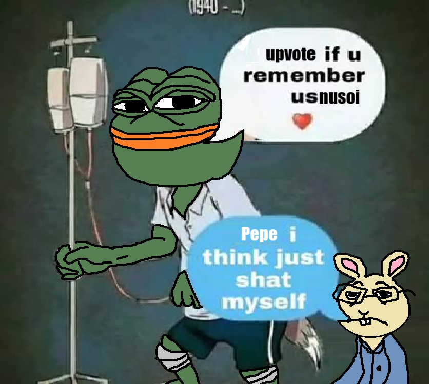 buster baxter, pepe, pepelaugh, bald, bandage, black eyes, closed mouth, drawn background, front view, frown