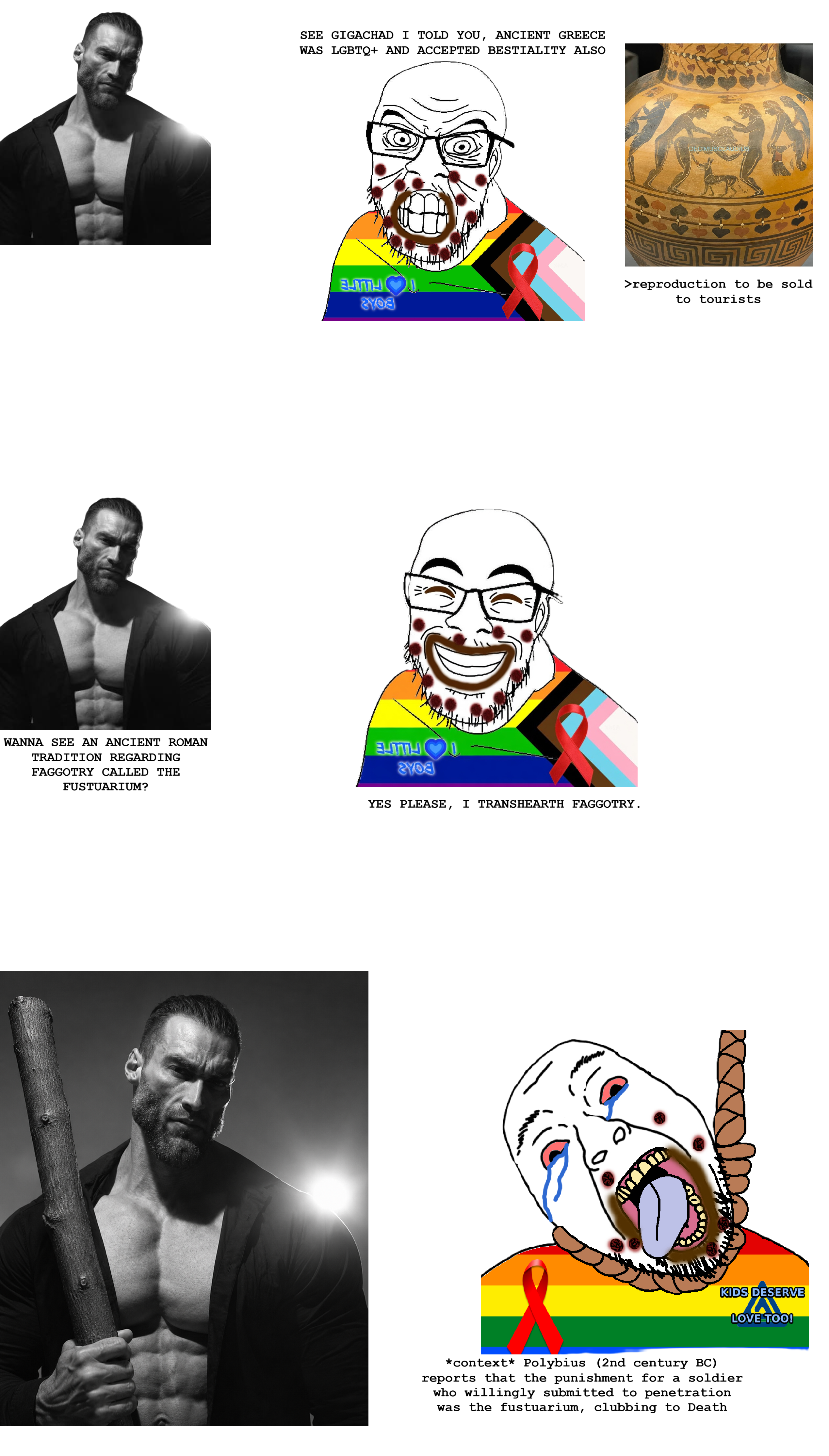 gigachad, gapejak, 1soyjak, ancient greece, ancient rome, angry, bald, beard, black eyes, black hair