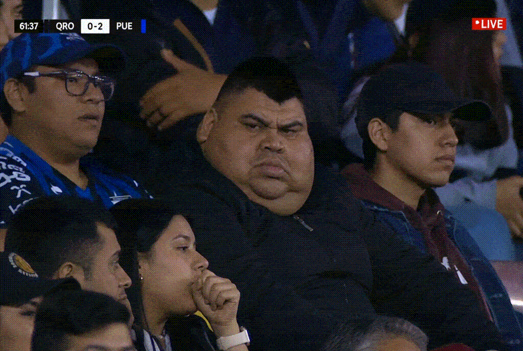 meximutt, ai latinx, irl soyjaks, world cup 2026, 1soyjak, animated, black hair, brown skin, closed mouth, crowd