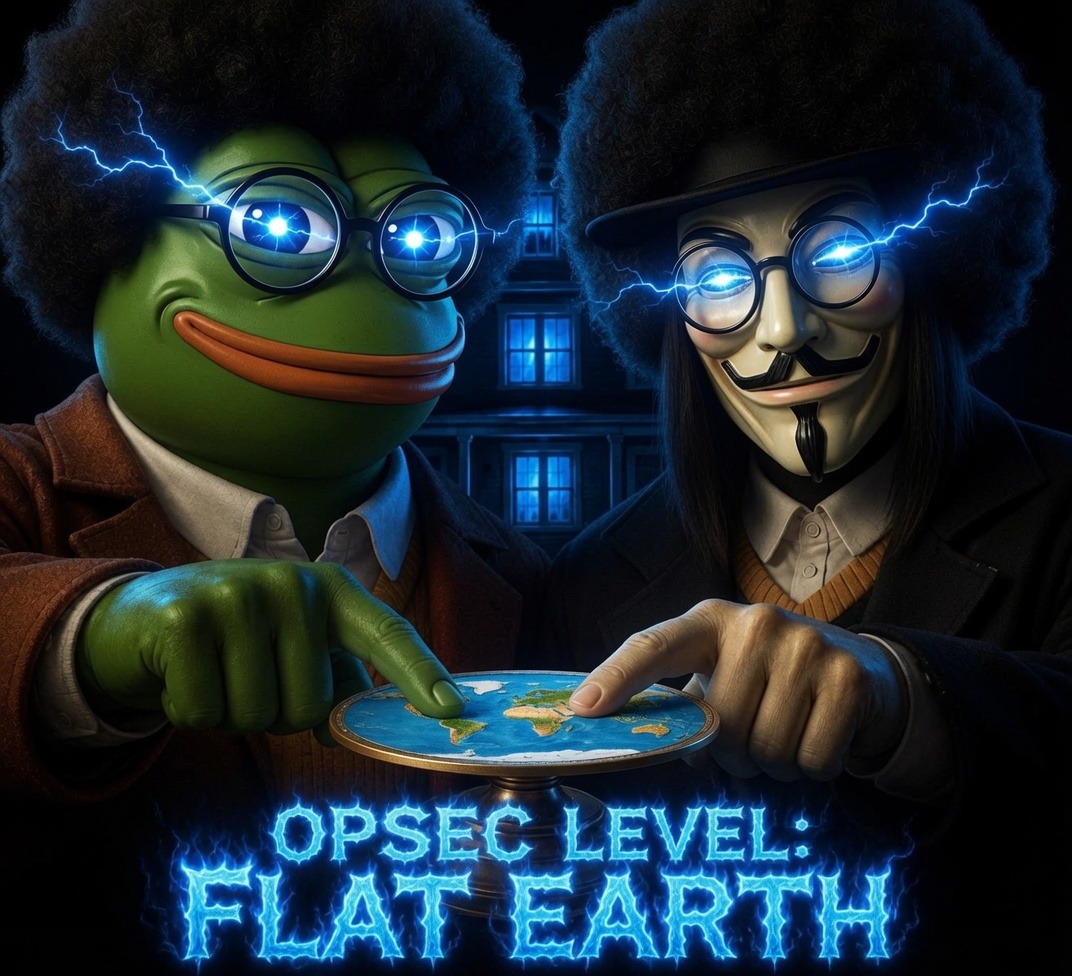 opsec demon, pepe, pepelaugh, opsec level, afro, amphibian, animal, anonymous, black hair, blue background