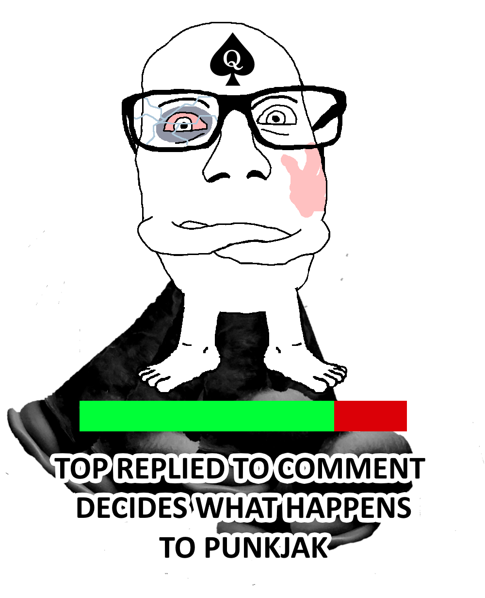 feraljak, punkjak, condiment, arms, bald, bbc, bloodshot eye, broken glasses, crossed arms, dildo