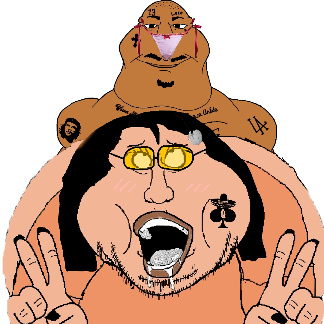 meximutt, mexiaryan, mexiaryan front, mexiwhore, 2soyjaks, ahegao, ass, big butt, brown skin, butt