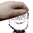 feraljak, fun sized feraljak, fun sized namefags, 1soyjak, animated, bald, black eyes, bowtie, cute, front view