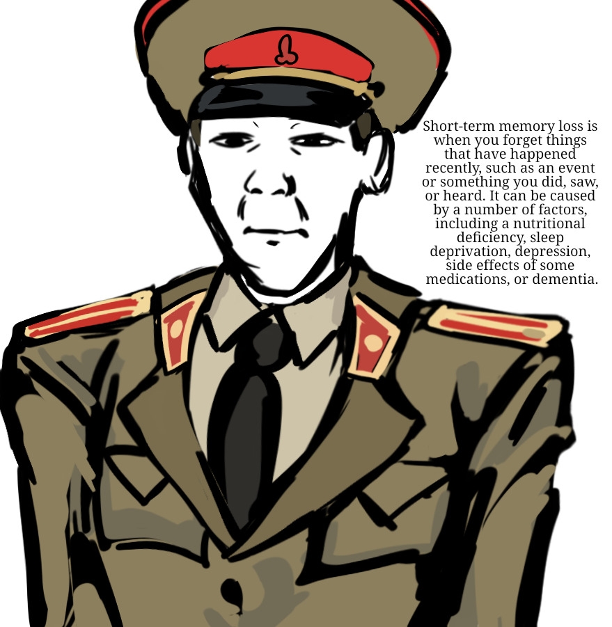shemmysloota, kuzjak, 1soyjak, black eyes, brown hair, closed mouth, clothes, dementia, ear, english text