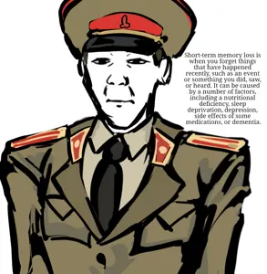 shemmysloota, kuzjak, 1soyjak, black eyes, brown hair, closed mouth, clothes, dementia, ear, english text
