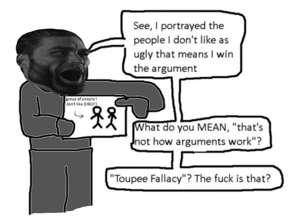 gigachad, 1nas, almost full body, beard, black hair, buff, comic, ears, fallacy, full body