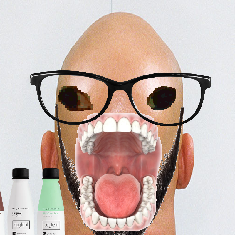 the new soyjak, 1soyjak, bald, black eyes, drink, front view, glasses, irl background, irl soy, looking at you