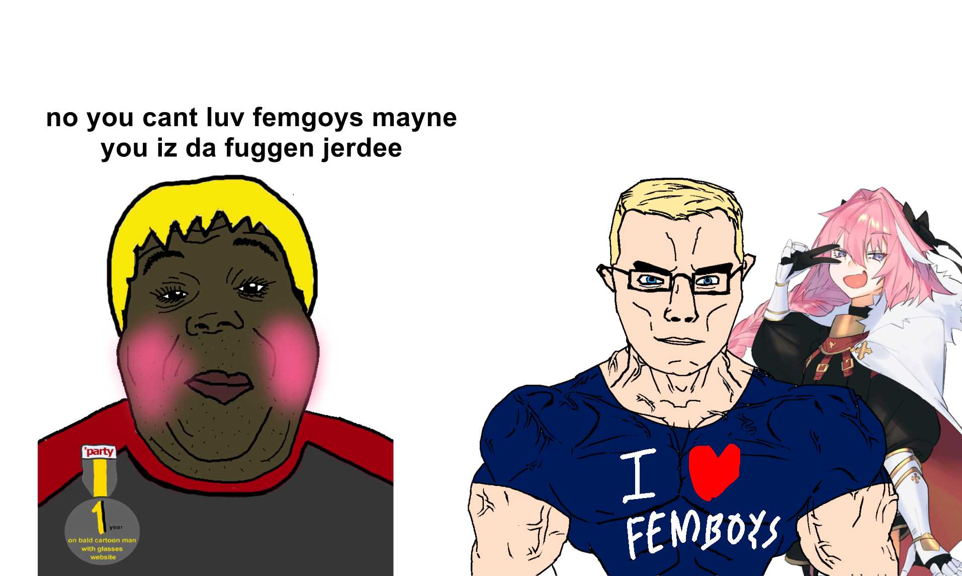 astolfo, nate higgers, alicia, chudjak, chudjak front, hunky twink sex machine, muscular chud, hunky twink sex machine, natejak, anime