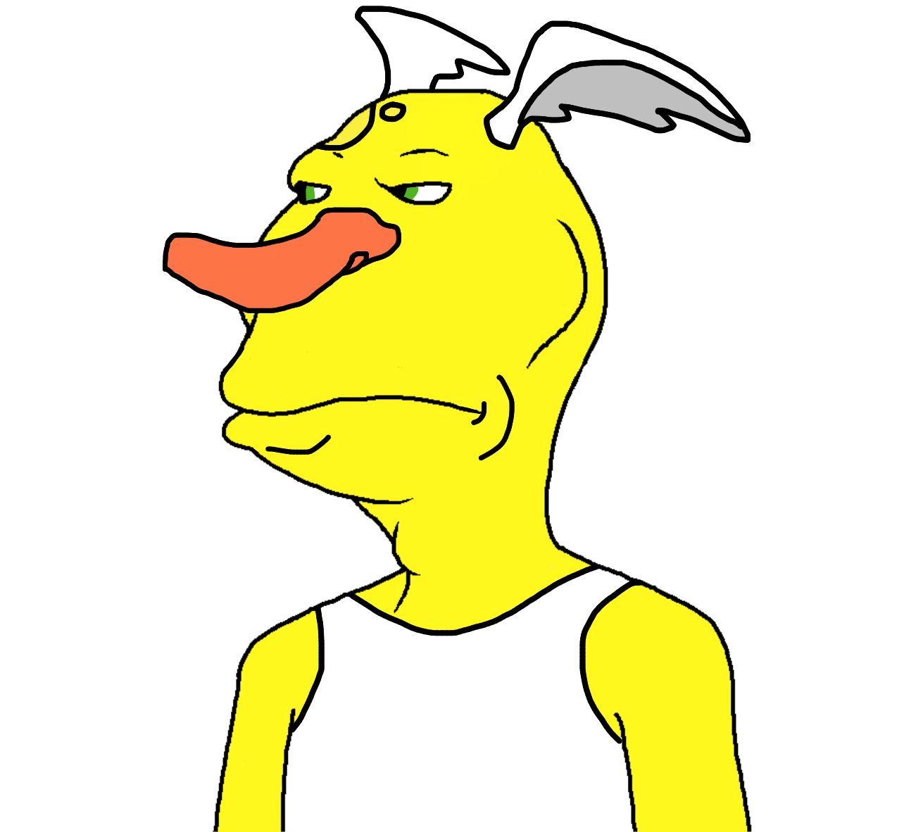 meximutt, brazilmutt, 1soyjak, adams apple, arm, bald, cartoon, closed mouth, clothes, drawn together