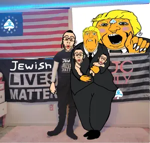 donald trump, cobson, nojak, blonde hair, hair, hands, irl background, israel, judaism, kris kane