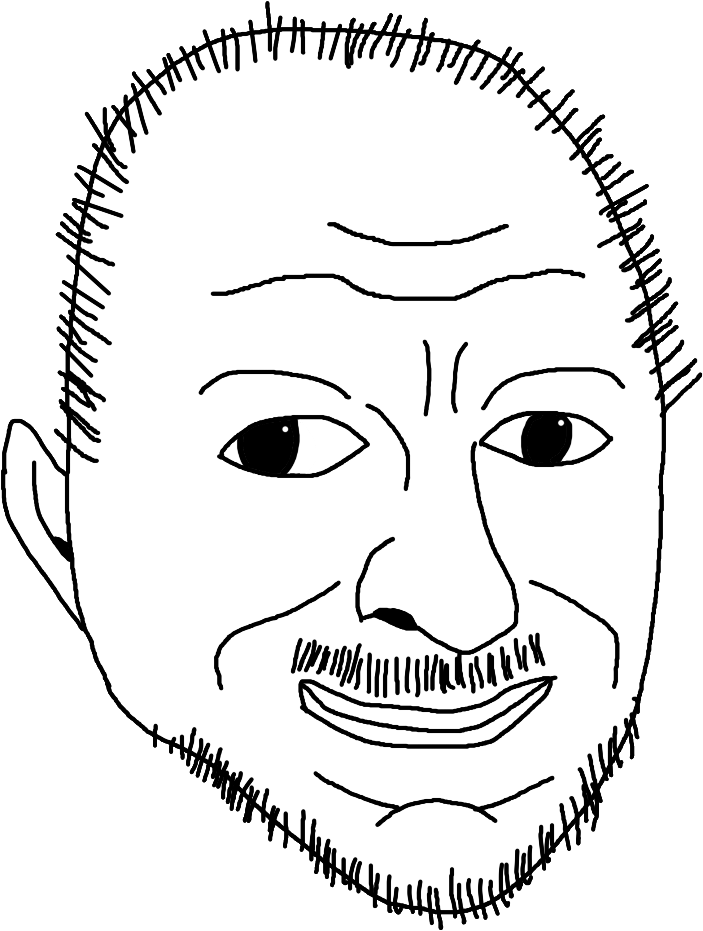 jimbojak, 1soyjak, black hair, closed mouth, creative commons license, creator, cross eyed, front view, hair, jimbo wales
