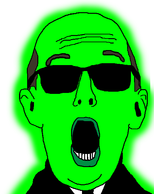 bimmyjak, glowie, 1soyjak, avgn, brown hair, clothes, eyebrows, forehead lines, front view, glasses