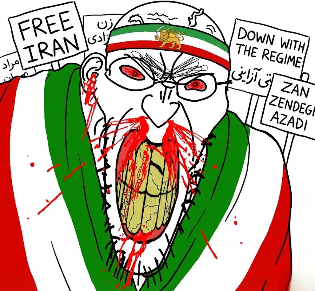 angry soyjak, 1soyjak, angry, bald, blood, blood from mouth, blood from nose, closed mouth, free iran, frown