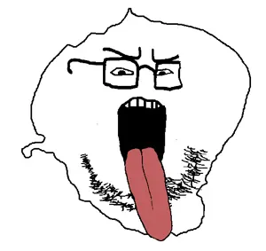 gapejak, markiplier soyjak, soyak, spedjak, unknown, fusionjaks, 1soyjak, angry, black eyes, front view