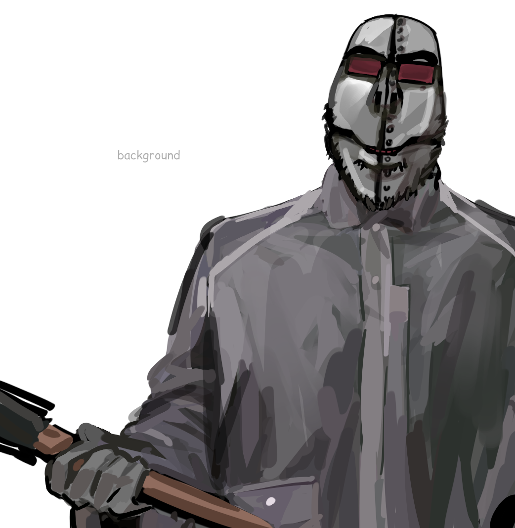 shemmysloota, cobson, 1soyjak, axe, bald, button, closed mouth, clothes, english text, eyebrows