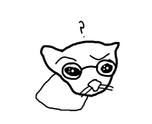 lolkek cat, 1soyjak, bald, black eyes, confused, full body, glasses, looking at you, no beard, open eyes
