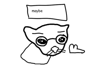 lolkek cat, 1soyjak, bald, black eyes, full body, glasses, hand, looking at you, no beard, open eyes