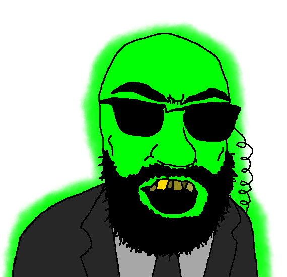 turrican, feraljak, tetojak, glowie, 1soyjak, bald, beard, bushy eyebrows, confused, front view