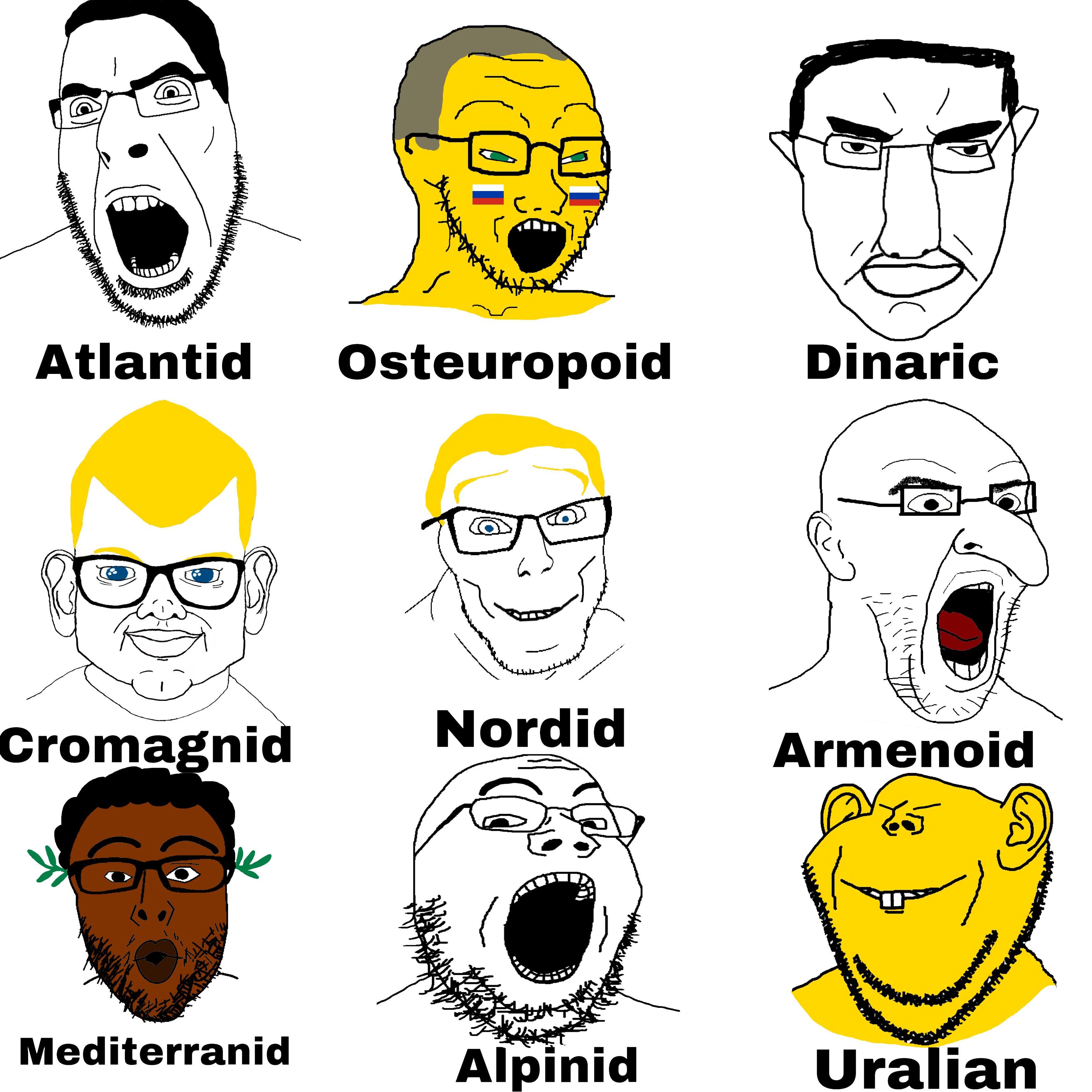 brandon, chudjak, cobson, feraljak, gapejak, imhotep, impish soyak ears, nojak, soyak, chudjak front