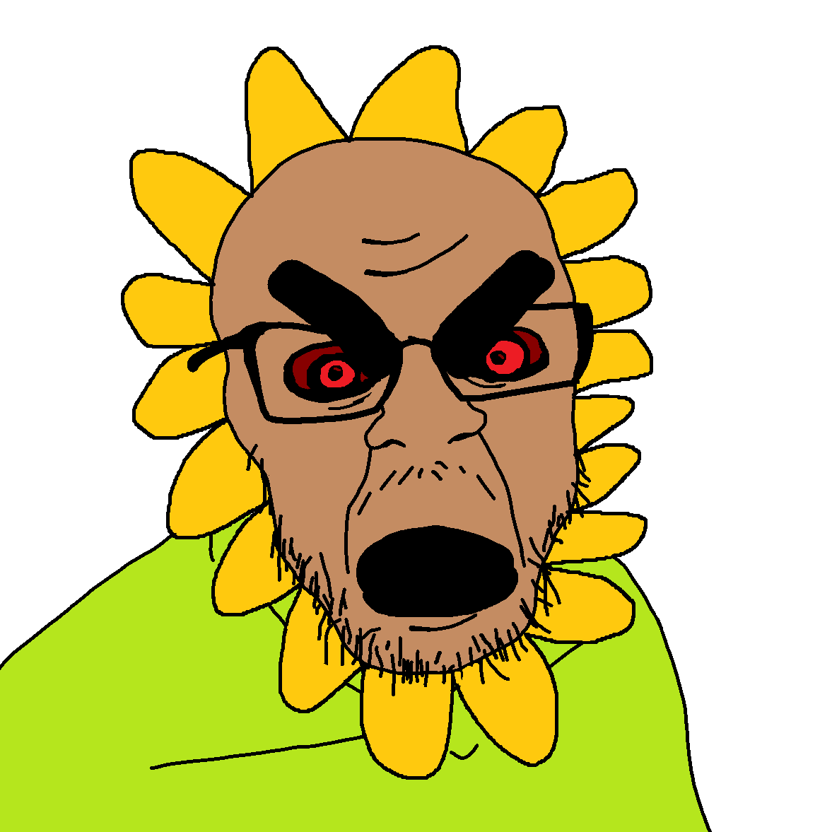 feraljak, feraljak (crazed), 1soyjak, angry, bald, big eyebrows, brown skin, crazed, deranged, eyebrows