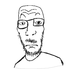 kuzjak, 1soyjak, bald, black eyes, closed eyes, closed mouth, forehead lines, glasses, jak, monochrome
