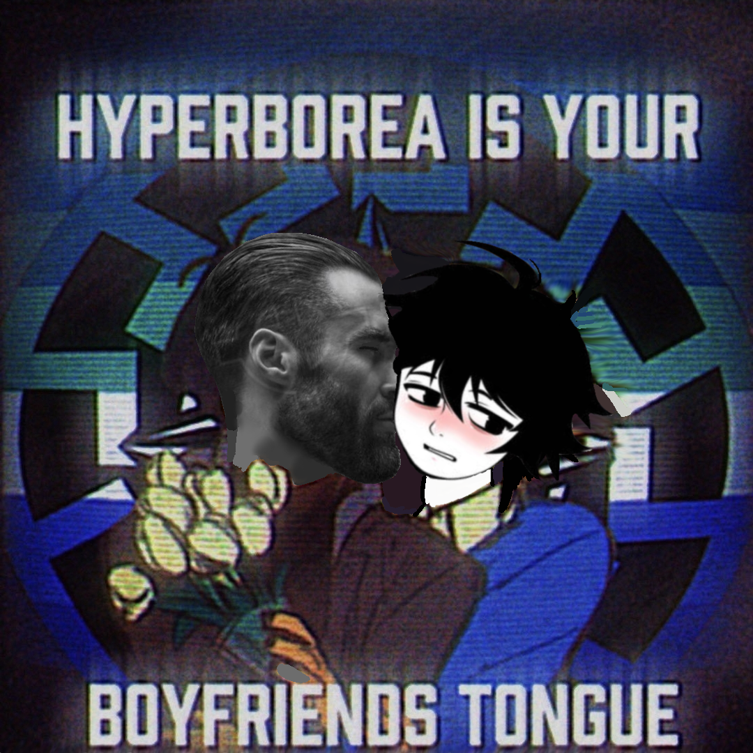 gigachad, twinkjak, wojak, beard, black hair, buff, closed mouth, femboy, flower, gay