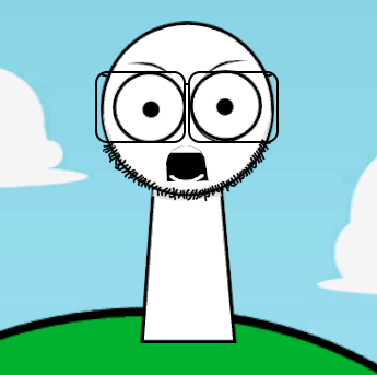 sprunkson, angry, bald, cloud, eyebrows, glasses, high effort, hill, ias, is a soyjak