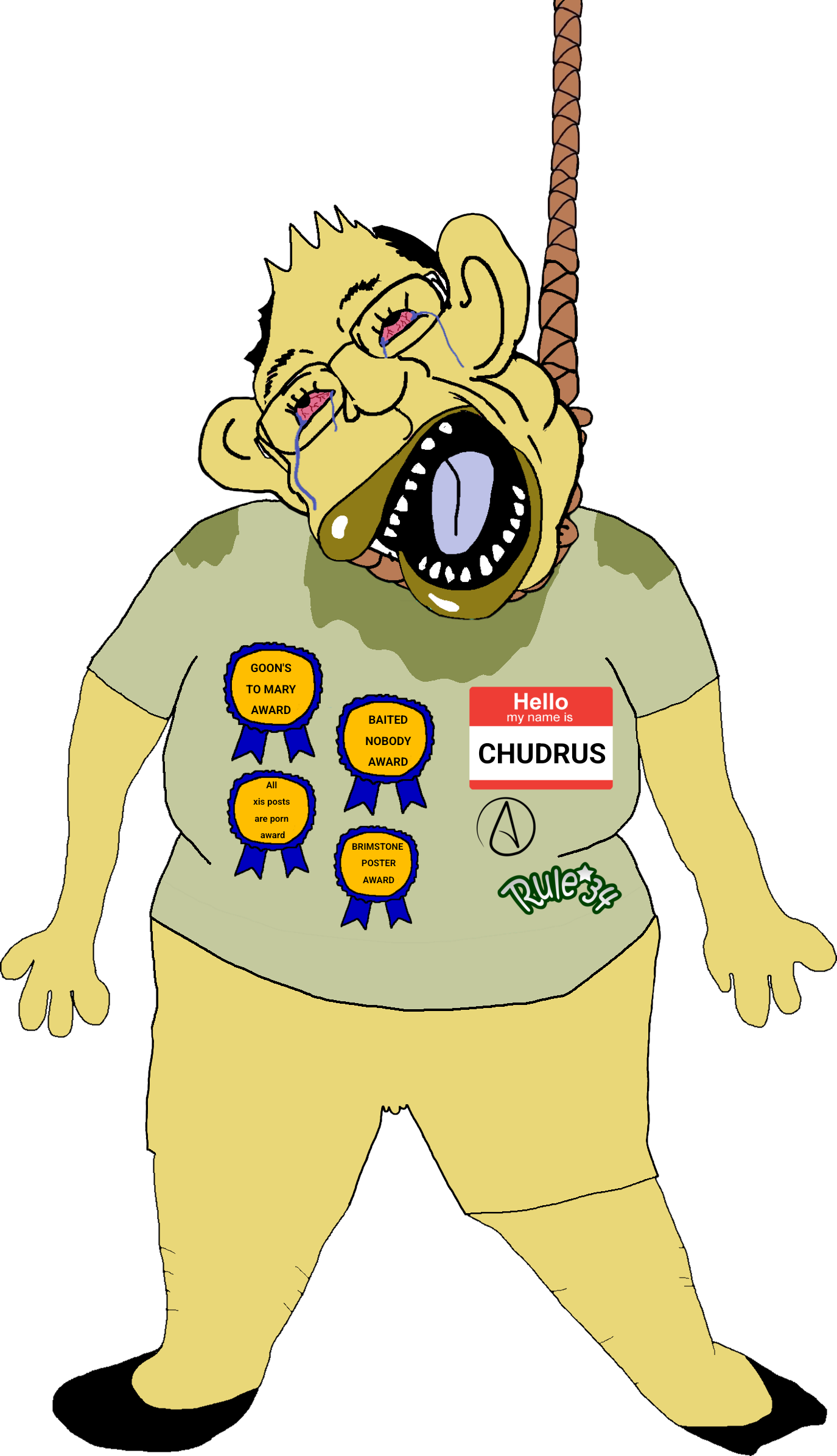 bernd, impish soyak ears, ackmutt, hanging troonjak, impish amerimutt, troonjak, 1soyjak, ack, angry, atheism