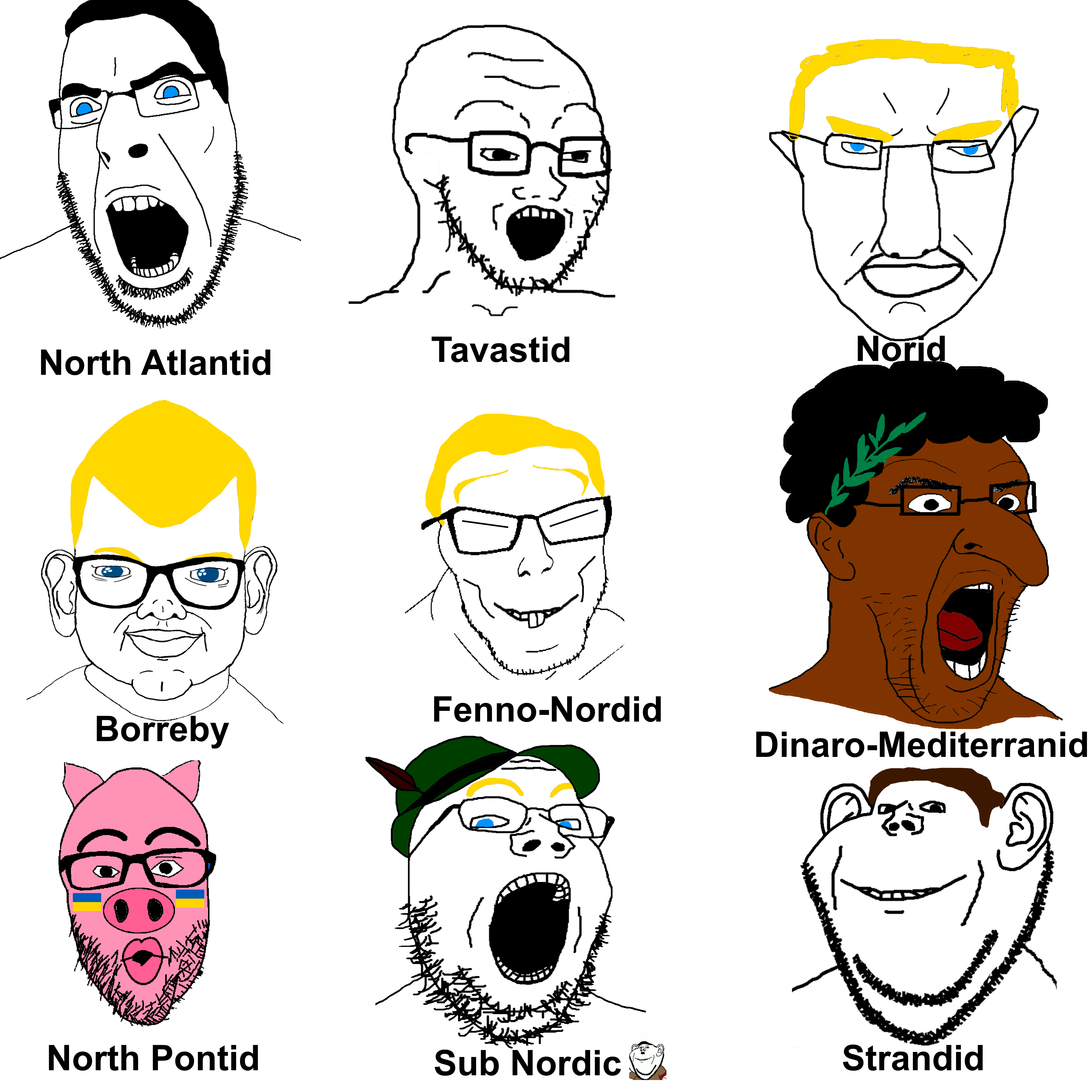 brandon, chudjak, cobson, feraljak, gapejak, imhotep, impish soyak ears, nojak, soyak, chudjak front